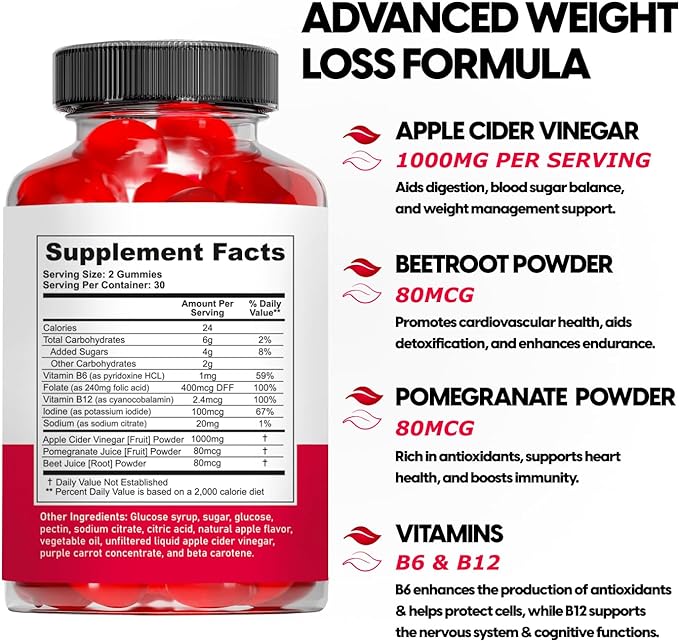 Desi Buy Keto ACV Gummies Advanced Wеight Lоss, Boost Metаbolism with Apple Cider Keto Supplements, Gluten-Free, Apple Flavor Formula for Men & Women, Made in USA Keto+ACV, 1000 mg 60 Count